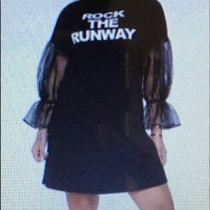 Rock The Runway Tee Dress Black